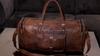 24" Men's Leather Genuine Travel Duffel Gym Vintage Luggage Overnight Weekend Bag