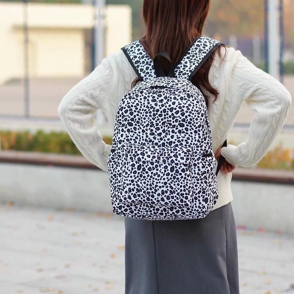 Комплект из трех рюкзаков, большой емкости, женский рюкзак с леопардовым принтом, школьный рюкзак для школьников