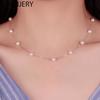 ANENJERY 12 PCS 6mm Pearl Box Chain Choker Necklace Kolye Collares Bijoux Femme