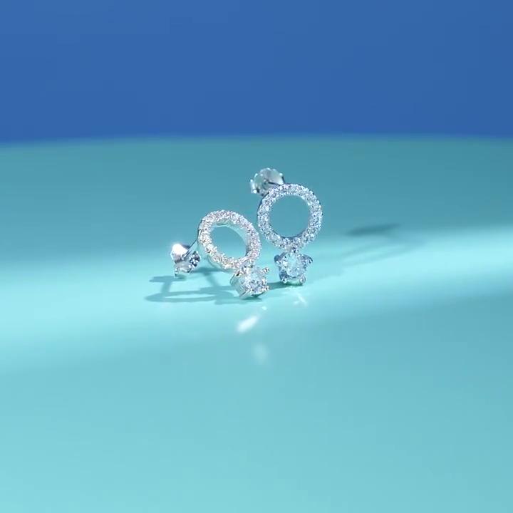 Танциз стерлингового серебра 925 пробы циркон серьги серьги-капли для женщин подарки на свадьбу