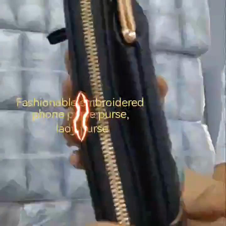 Floral Embroidered Cellphone Bag, Mini Fashion Crossbody Bag, Women's Casual Handbag, Card Holder & Purse Wallet