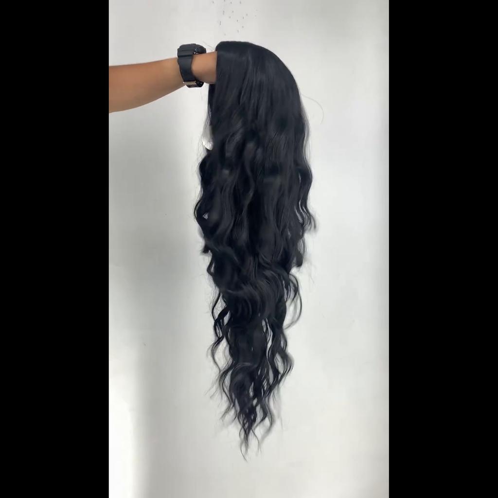 XINRAN Long Water Wave Hairstyle Wigs For Women Synthetic Hair High Temperature Fiber Average Size