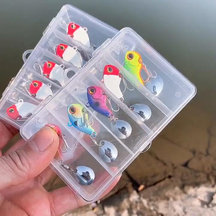 Mini VIB Long Throw Sub Bait с блестками Погружная вращающаяся вибрирующая приманка с блестками Bionic Bait