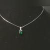Umcho Created Emerald Gemstone Pendants For Women Genuine Solitaire Pendant Necklace Brand Jewelry New