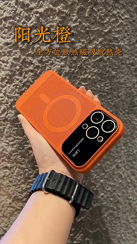 Magsafe Magnetic Phone Case for iPhone 11 12 13 14 Pro Max Plus Fashion Heat Radiation Lens Protection Ultra Thin PC Hard Cover