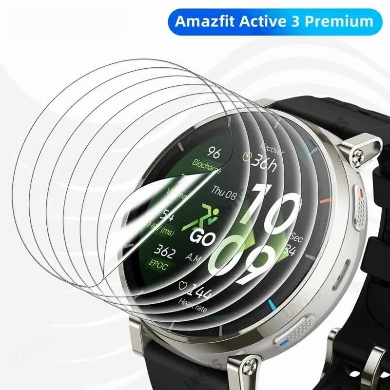 Защитная пленка для экрана Amazfit Active 3 Премиум Антицарапающая Гидрогелевая Пленка HD Clear Полное Покрытие Мягкая Защитная Пленка Аксессуары