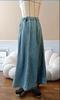 Джинсовые юбки-свинг с эластичной талией для женщин, повседневная длинная юбка с американским дизайном