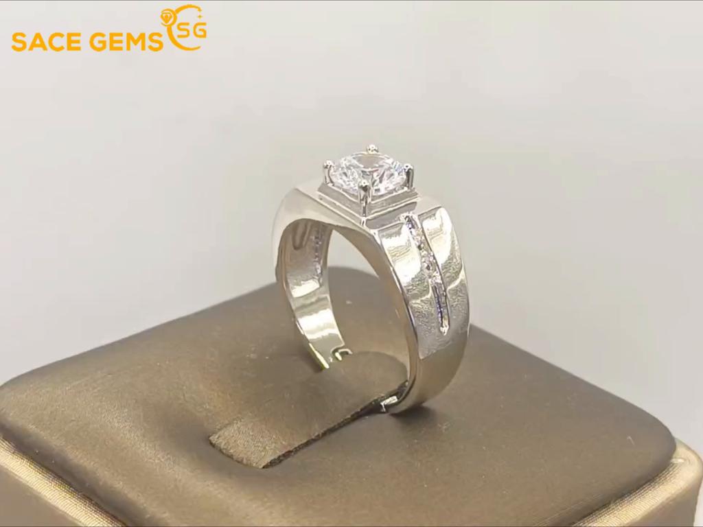Sace Gems Роскошный медный сплав циркон обручальное кольцо мужчины ювелирные изделия подарок