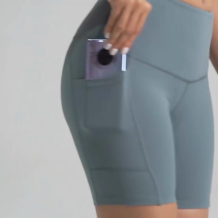 Женские облегающие шорты для йоги с высокой талией, быстросохнущие, длиной пять четвертей