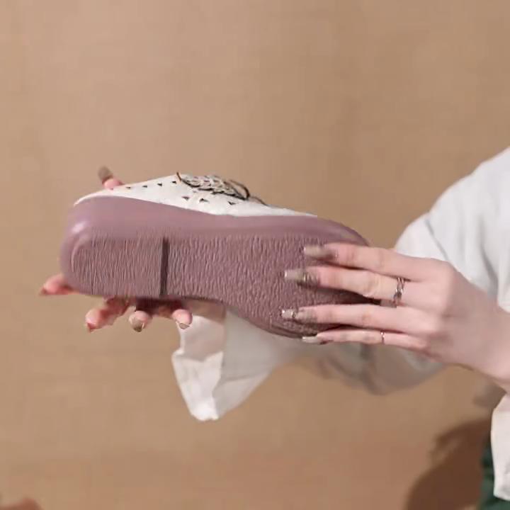 Women Sandals 2024 Summer Comfort Platform Sandals Genuine Leather Hollow Out Increase Non-slip Fashion Women Shoes