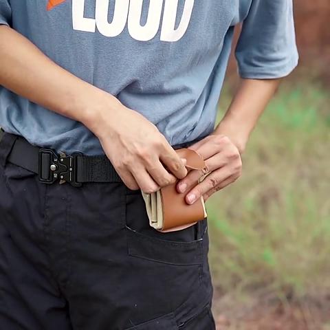 Outdoor Foraging Bag Waxed Canvas Collapsible Foraging Pouch Fruit Picking Storage Bags Leather Belt Waist Hanging Tool Bag for Travel Camping Hiking