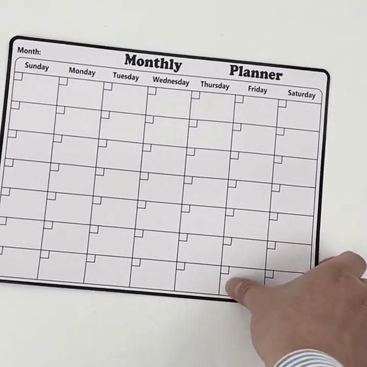 Мягкая магнитная доска для записей на холодильнике, наклейка, ПВХ-доска для письма, белая доска, еженедельный план, таблица