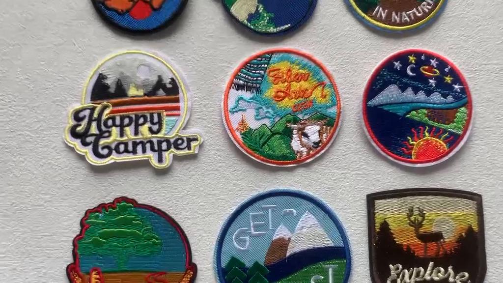 Natural Adventure Thermoadhesive Camping Sticker Embroidered Patches For Clothes DIY DIY