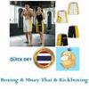 Japanese Anime Cartoon Psyduck Muay Thai Kickboxing Training Shorts Print Martial Art Boxer Unisex Men Women Kid Fighting Fitness Sport Gym Workout