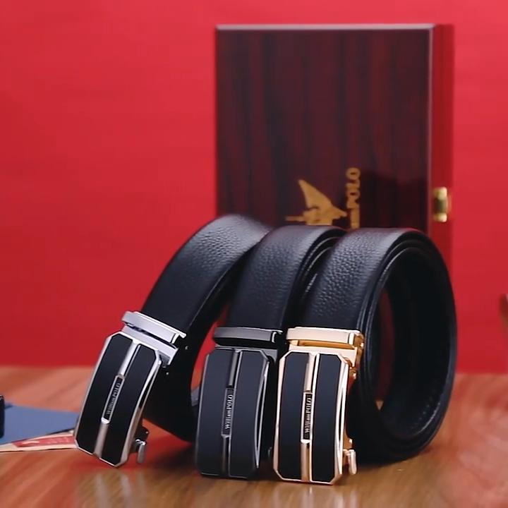 Emperor's Men's Belt Genuine Leather Business Automatic Buckle Belt Youth Light Fashion Cowhide Men's Belt