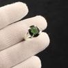 Зеленый турмалин Драгоценный камень 925 пробы Стерлинговое серебро Женские украшения Ручная работа Красивое кольцо В подарок на годовщину RR-75-14