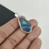 Natural Labradorite Gemstone Pendant 925 Sterling Silver- Handmade Coffin Design, Everyday Wear Jewelry, Unique Labradorite Pendant Birthday Gifts