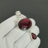 Red Garnet Pendant, 925 Sterling Silver Handmade Jewelry, Red Garnet Silver Pendant, Party Wear Jewelry For Women's, Pendant Christmas Jewelry