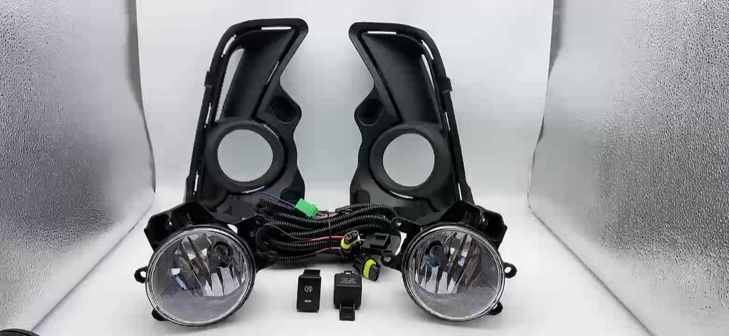 1 комплект противотуманных фар и фар для Toyota HighLander 2018 2019 2020 Противотуманные фары Комплект автомобильных противотуманных фар с проводкой, лампочками и переключателем