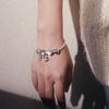 BAMOER Classic 925 Sterling Silver Love Forever Love Snake Chain Bracelets
