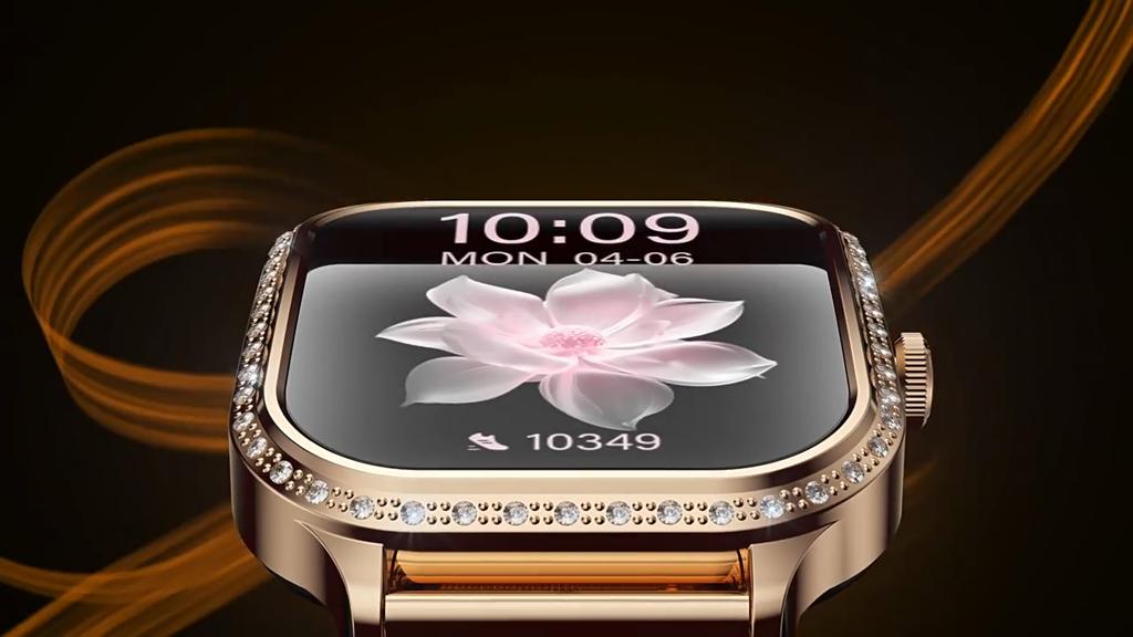 Новые модные женские умные часы с пульсометром 1,75 дюйма 240*296 HD экран часы с бриллиантами Bluetooth звонок водонепроницаемые умные часы для женщин