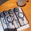 Роскошное покрытие для Magsafe, магнитный чехол с беспроводной зарядкой для iPhone 15 14 Plus 13 12 Pro Max 11, прозрачный блестящий жесткий тонкий чехол из ПК
