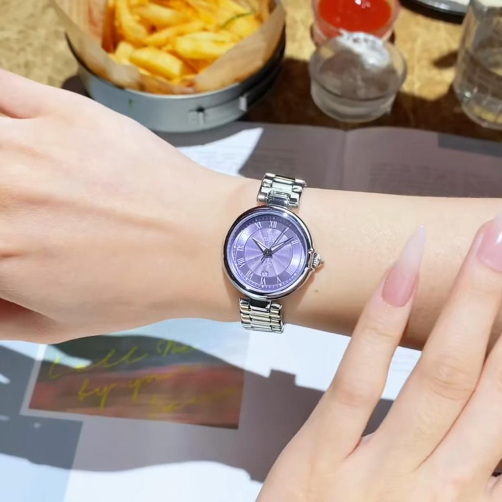 Элегантные часы для женщин, роскошные модные стальные водонепроницаемые кварцевые наручные часы для женщин Reloj De Mujer