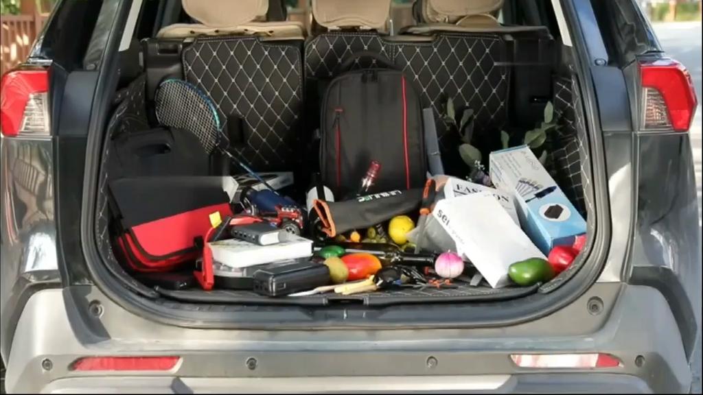 Универсальный большой органайзер для багажника автомобиля, складная многосекционная сумка для хранения в багажнике с 2 выдвижными ремнями