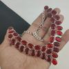Изящное ожерелье из серебра 925 пробы с драгоценными камнями из красного граната, ожерелье из серебра с красным гранатом для жены, ожерелье унисекс, подарок на День благодарения