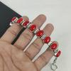 Браслет из натурального красного коралла ручной работы из стерлингового серебра 925 пробы, браслет из красного коралла для жены, браслет унисекс для вечеринки в подарок