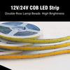 COB LED Lights Strip DC12V/24V High Brightness Flexible FOB LED Tape Double Row 624LEDs/m RA90 3000K 4000K 6000K Dimmable Strip