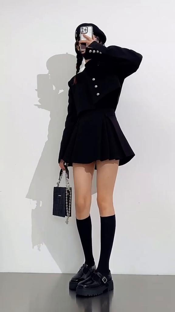 Кожаные женские туфли Мэри Джейн, туфли на плоской подошве с полой пряжкой, черная повседневная обувь на толстой подошве и толстом каблуке