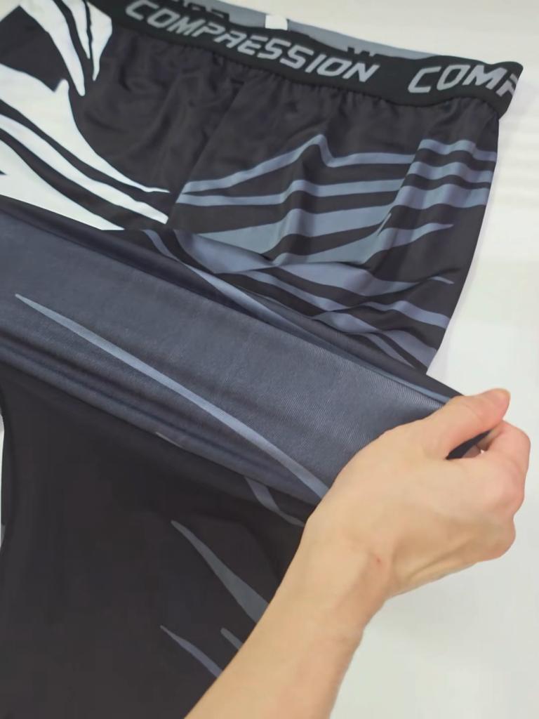 Мужские повседневные спортивные леггинсы из быстросохнущей эластичной ткани в красную полоску, спортивные штаны для занятий фитнесом и спортом на открытом воздухе, для бега и бега, мужские брюки