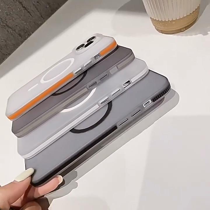 Чехол Magsafe с геометрическими полосками и беспроводной зарядкой для iPhone 13, 14Pro, 16, 15Pro, 14Pro Max, защитный бампер от падения для iPhone 16