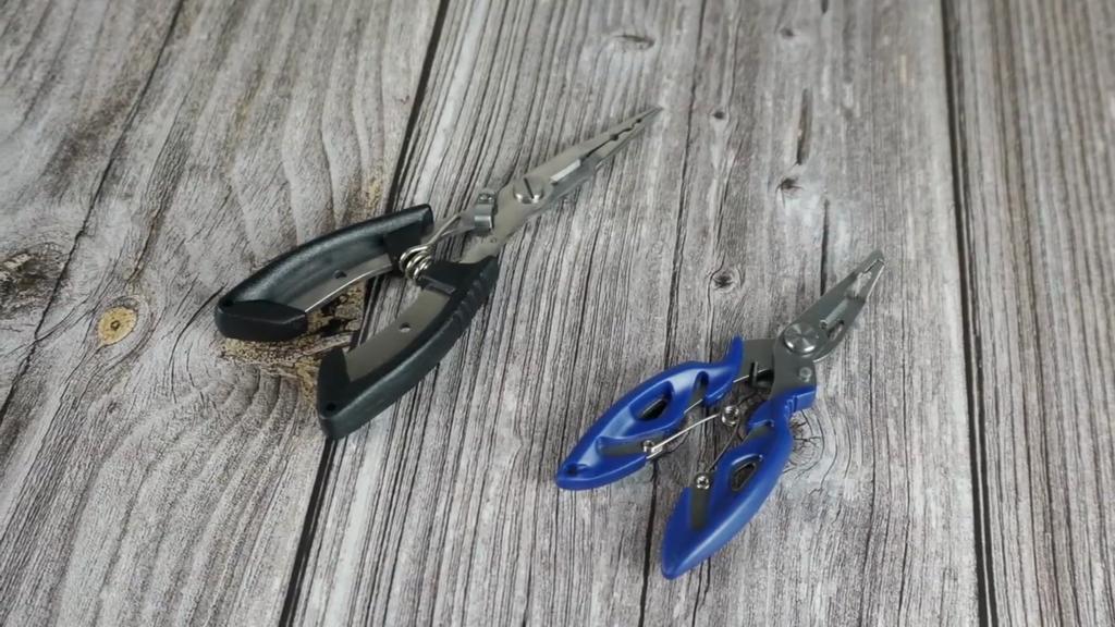 Stainless Steel Blade TPR Handle Mini Fishing Pliers Outdoor Camping Fish Tongs PE Line Scissors Road Clamp for Fishing