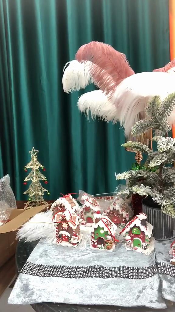 Рождественский пряничный домик, кулон, креативные украшения для рождественской елки, подвесное украшение, новогодний подарок, домашний декор