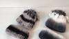 Knitted Women Warm Rex Rabbit Fur Hat Scarf Sets Winter Natural Rex Rabbit Fur Cap Scarves Russia Lady Fur Hats Muffler 2 Pieces