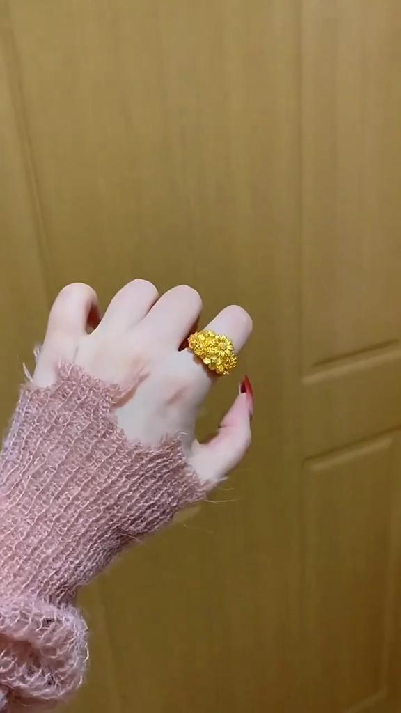 925 Серебряные цветы, похожие на парчу, новое китайское кольцо, женское позолоченное свадебное кольцо в стиле ретро с инкрустацией цирконием