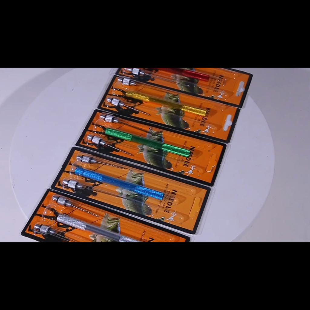 Multifunctional Bait Wearer Fishing Bait Needle Rotatable Bait Needle Hook Bait Needle Fishing Gear