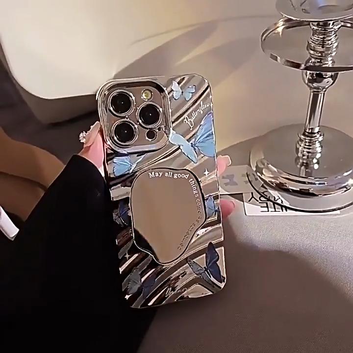 Makeup Mirror Phone Case for iPhone 11 13 16 Pro Max iPhone 14 15 12 13 Pro Max 16 Plus 13 Pro Samsung A55 A54 A15 A12 A52S A34 A14 A30S A53 A52 A50
