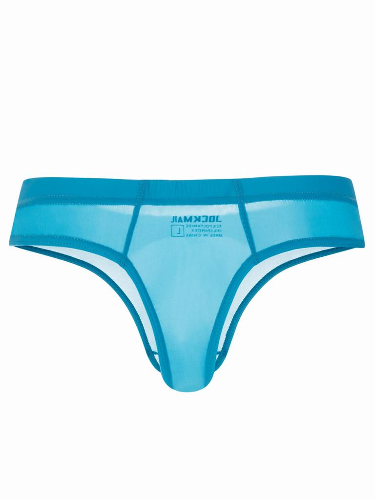 Стринги JOCKMAIL из атласного материала с поясом и низкой талией, модные, дышащие, сексуальные, полупрозрачные, из ледяного шелка, ультратонкие, мужские стринги, нижнее белье