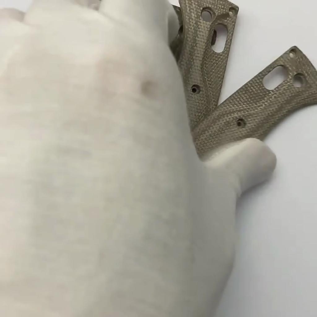 1Pair Micarta Material Folding Knife Handle Patches Scales Grips for Bugout 535 Knives DIY Making Accessory Shank Part