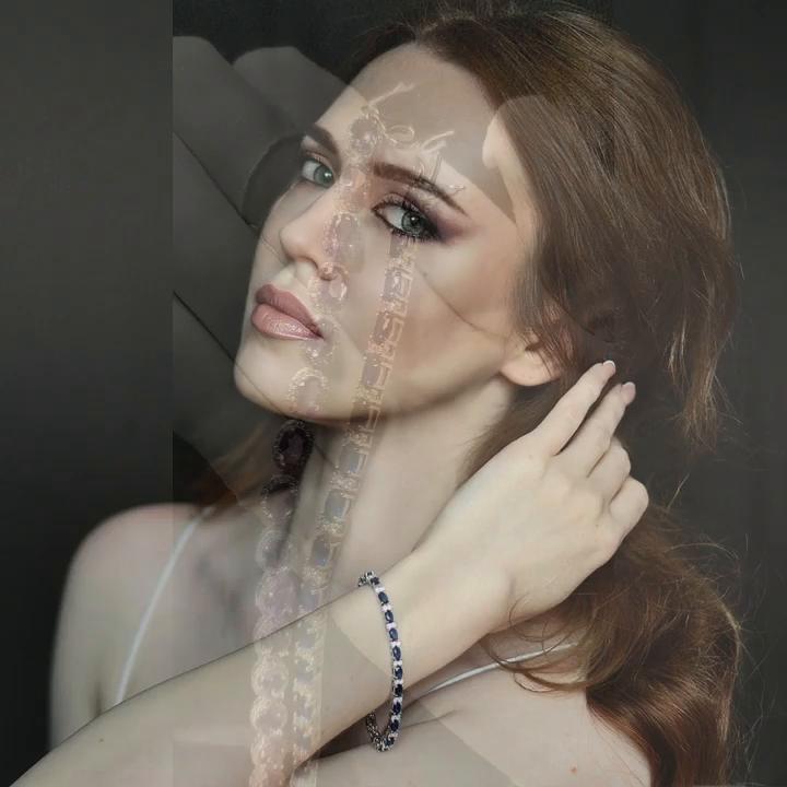 Umcho Женские браслеты из синей шпинели