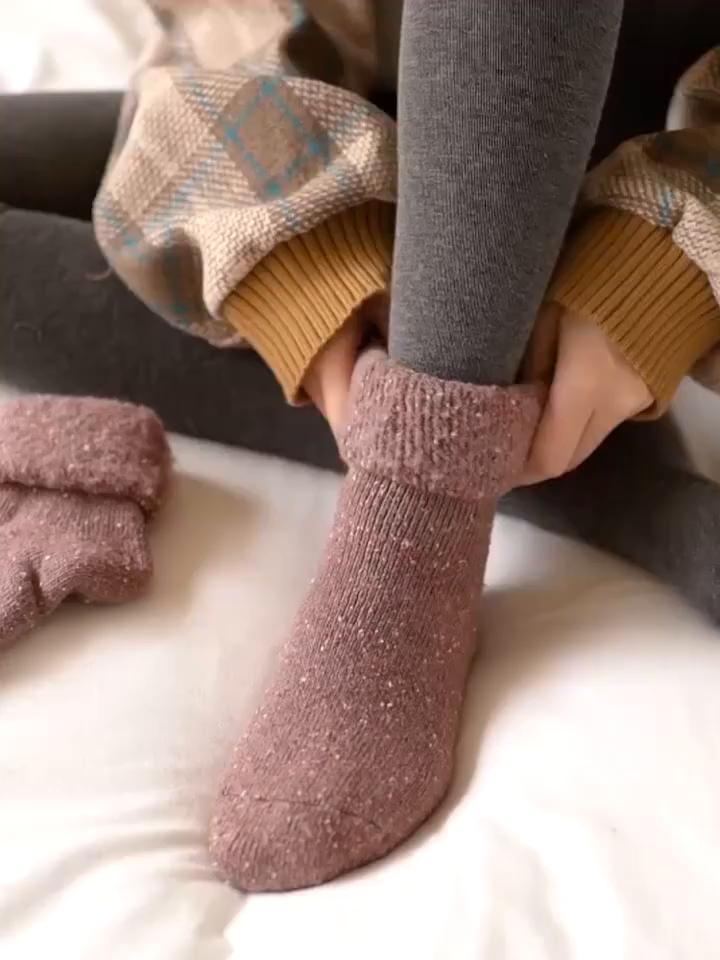 Thick Warm Long Women's Socks Over The Knee Socks Autumn and Winter Plus Velvet Thigh-high Long Socks