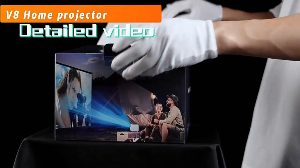 Портативный DLP 1080P 3D-проектор, WiFi Мини Портативный 1080P Домашний Кинотеатр Видеопроектор с Аккумулятором