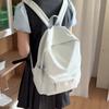 Однотонный рюкзак большой вместимости, студенческий школьный рюкзак в стиле колледжа