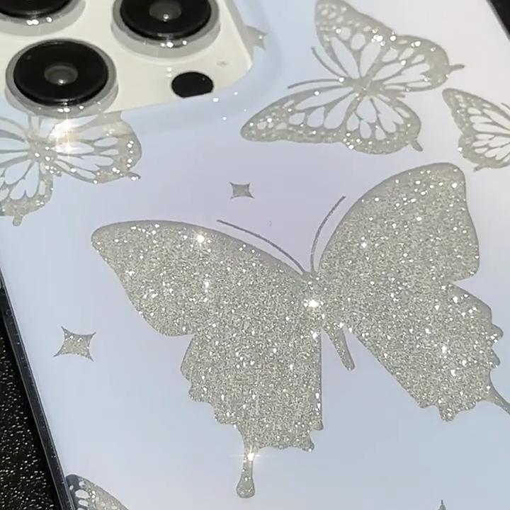 Роскошный блестящий чехол для телефона с бабочкой, подходящий для iPhone 14, 13, 12, 11 Pro Max, комплексные чехлы для защиты от падения
