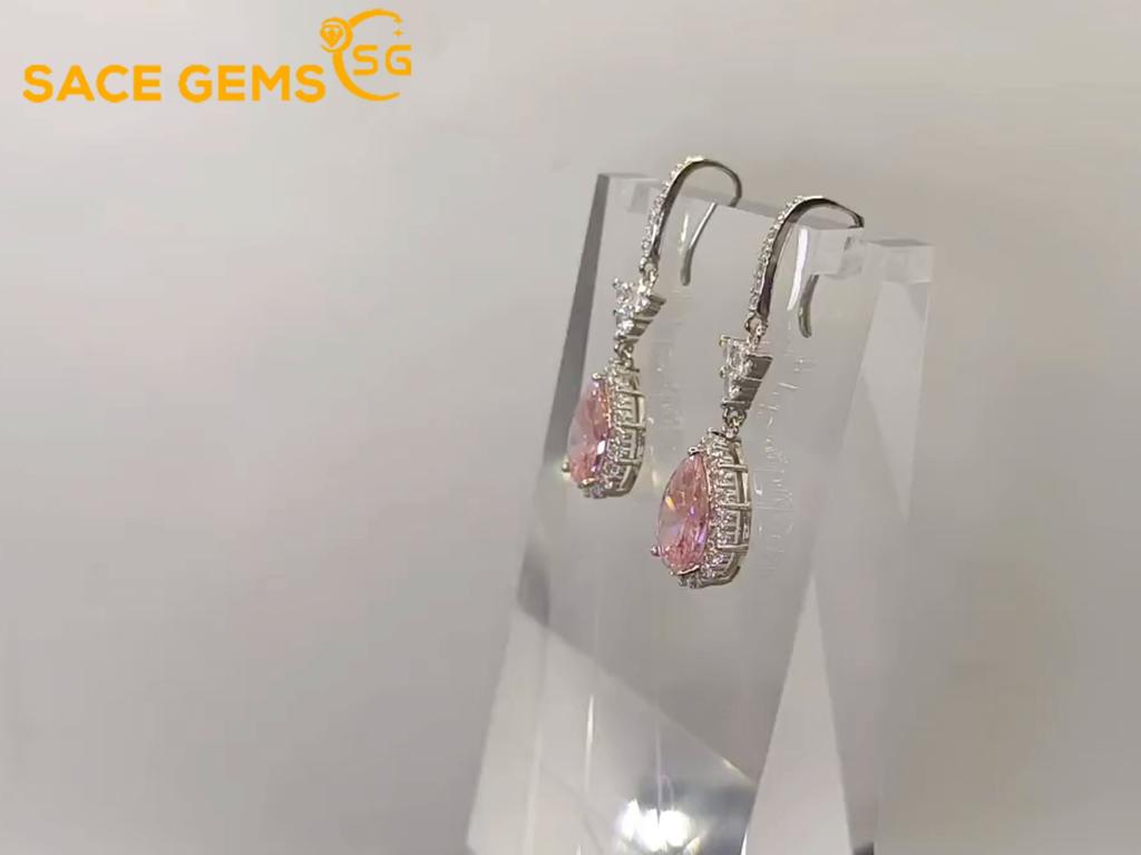 Sace Gems Classic Copper Alloy Zircon Earrings Ladies Jewelry Wedding Promise Party Gift