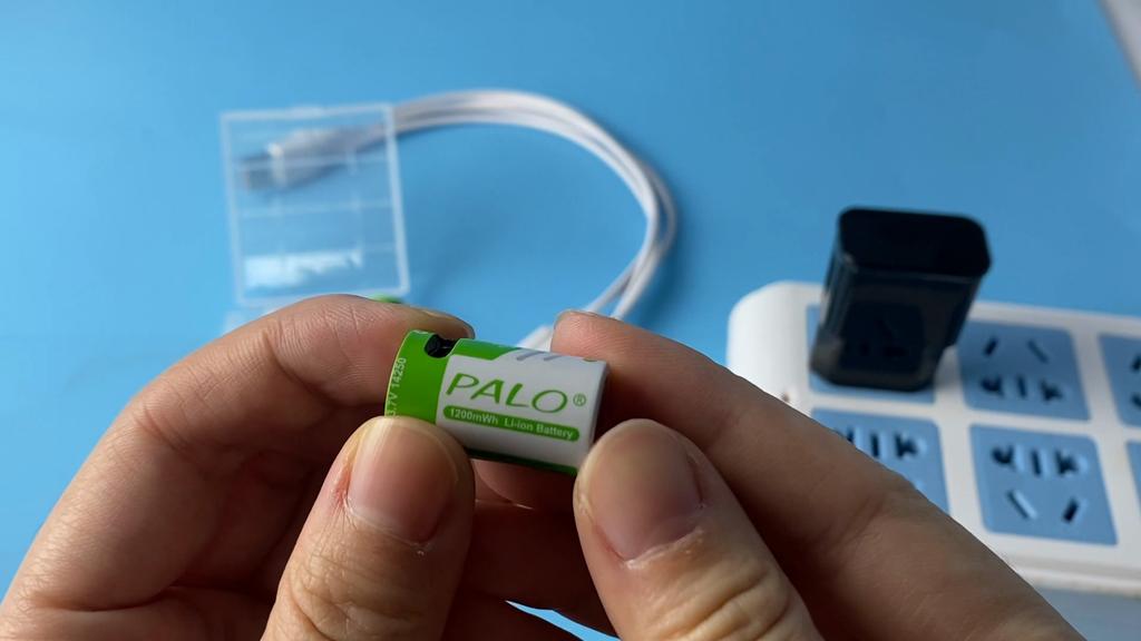 PALO 3,7 В, 14250, 300 мАч, литиевая аккумуляторная батарея, USB-аккумуляторная батарея с датчиком - красная/зеленая батарея для лазерной указки, бесплатный кабель