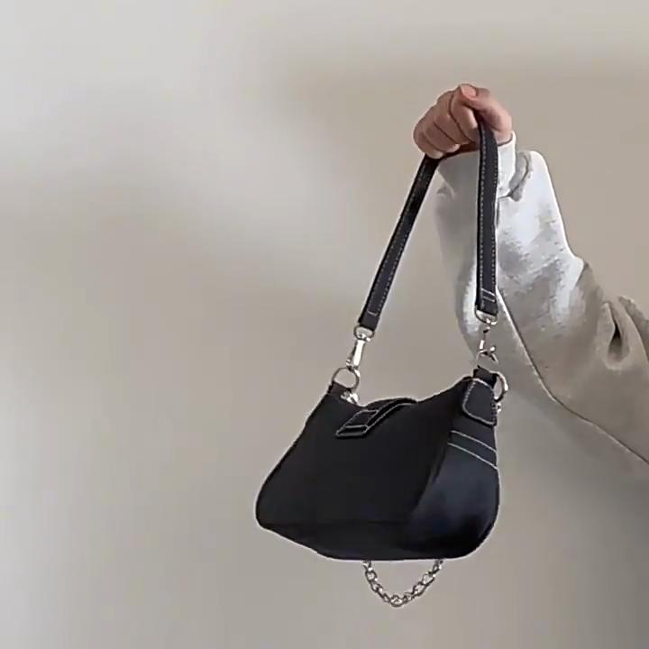 Women Crossbody Bags Korean Harajuku Goth Star Girl Black Hand Bag Fairy Grunge Aesthetic Wallet Shoulder Handbag Purses Baguette Tote Bags